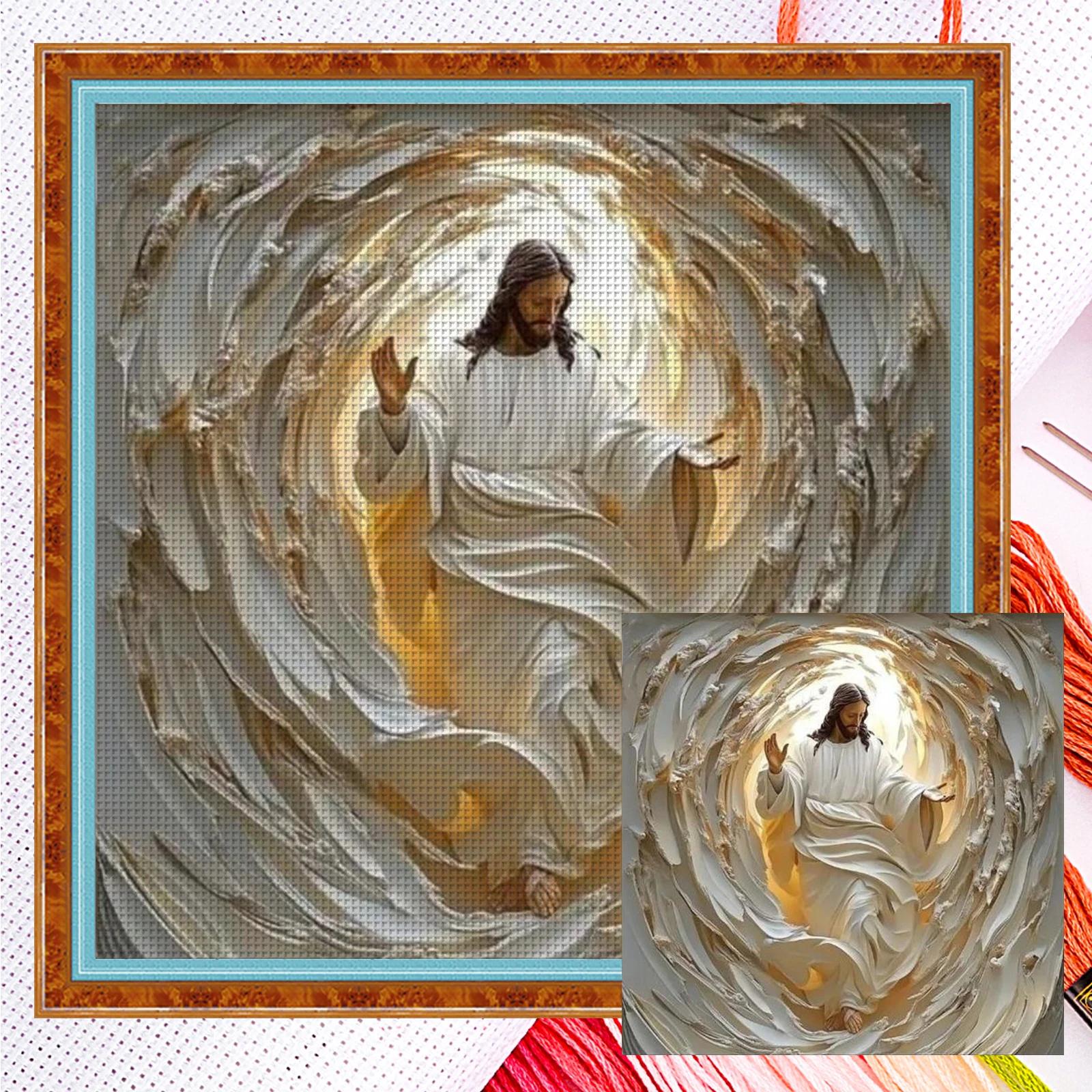 Jesus Full 14CT DIY Counted Needlework Embroidery Kit for Beginners Adults Home Decor Cross Stitch Embroidery Kits 15.60x15.60in
Jesus Full 14CT DIY Counted Needlework Embroidery Kit for Beginners Adults Home Decor Cross Stitch Embroidery Kits 15.60x15.60in