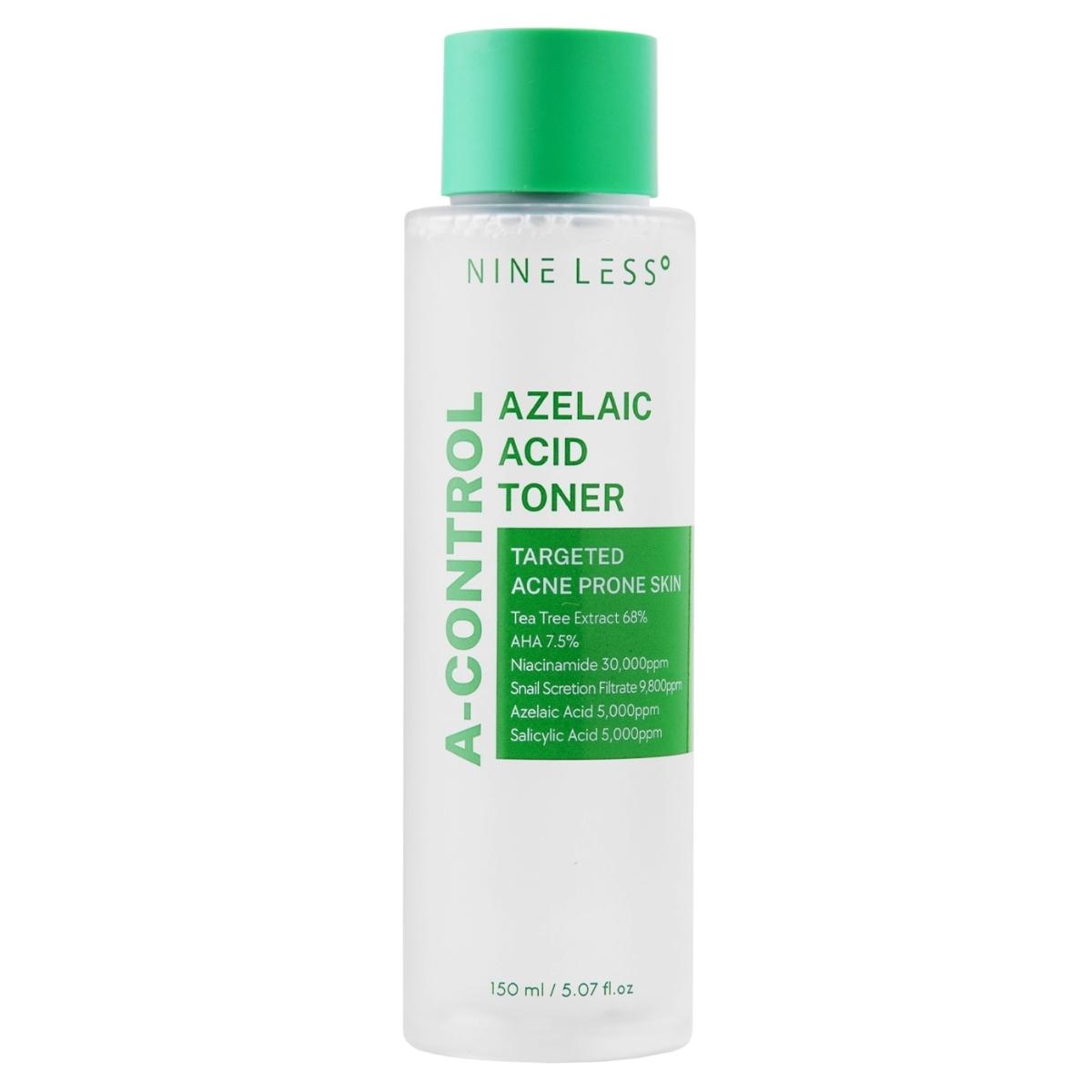 NINE LESS A-Control Azelaic Acid Toner 150 ml - toner for acne-prone skin
NINE LESS A-Control Azelaic Acid Toner 150 ml - toner for acne-prone skin