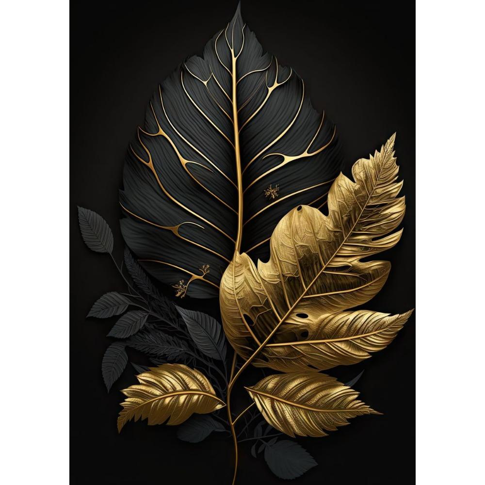 Black and Gold Leaf Plant Canvas Painting Nordic Wall Art Modern Luxury Mural Posters Prints Home Decor Pictures 21cm x 30cm No Frame
Black and Gold Leaf Plant Canvas Painting Nordic Wall Art Modern Luxury Mural Posters Prints Home Decor Pictures 21cm x 30cm No Frame
