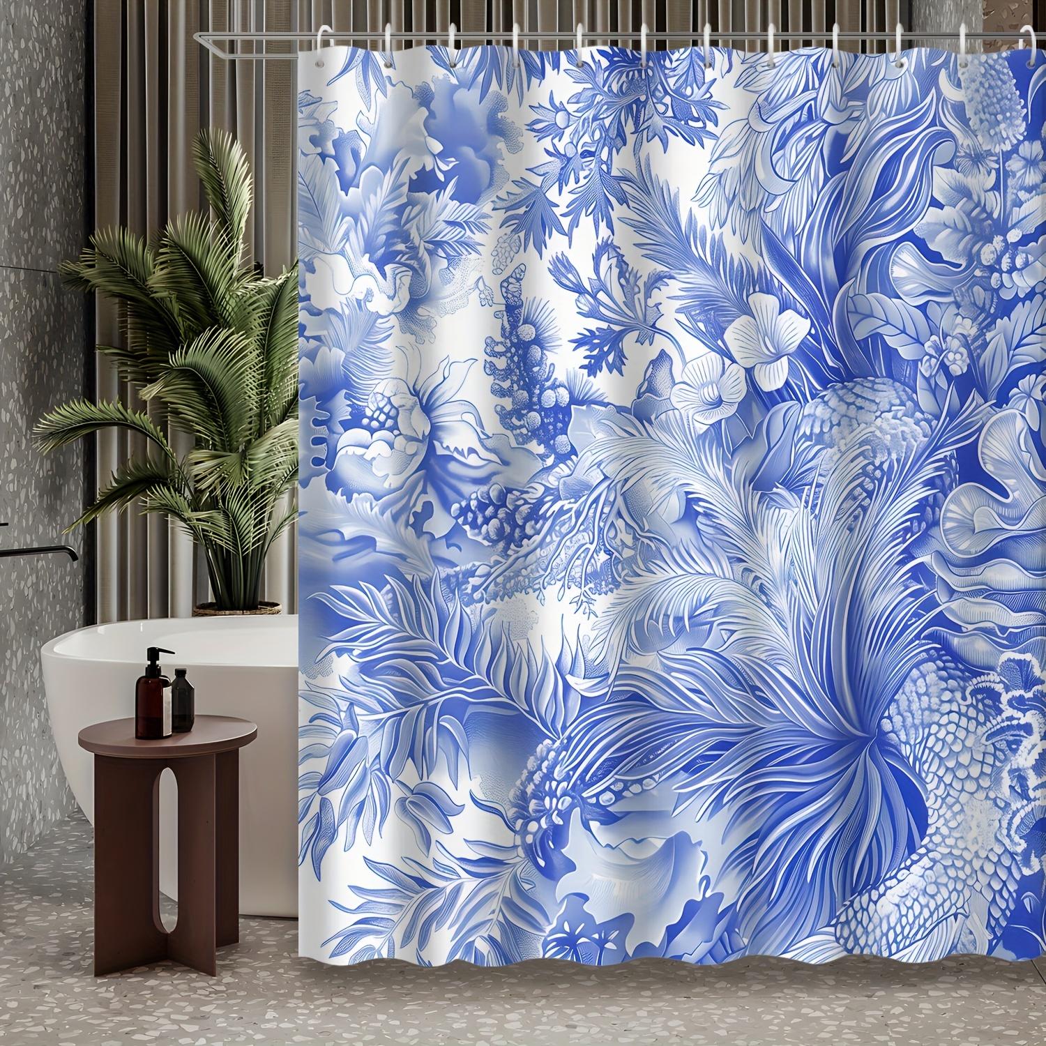 1Pc Blue Retro Theme Tropical Forest Plants Trees Decorative Shower Curtain, 12 Hooks Shower Curtain, Bathroom Decoration W60H190(CM)-1 Pcs
1Pc Blue Retro Theme Tropical Forest Plants Trees Decorative Shower Curtain, 12 Hooks Shower Curtain, Bathroom Decoration W60H190(CM)-1 Pcs