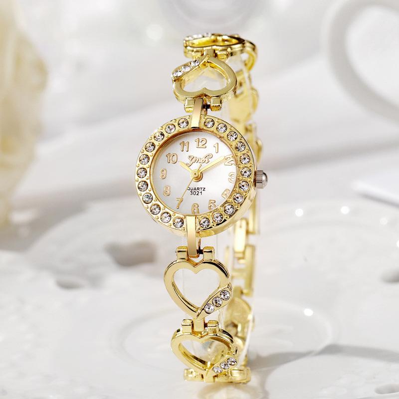Creative Women Watch Heart-shaped Rhinestone Strap Bracelet Quartz Watches Ladies Wristwatch
Creative Women Watch Heart-shaped Rhinestone Strap Bracelet Quartz Watches Ladies Wristwatch