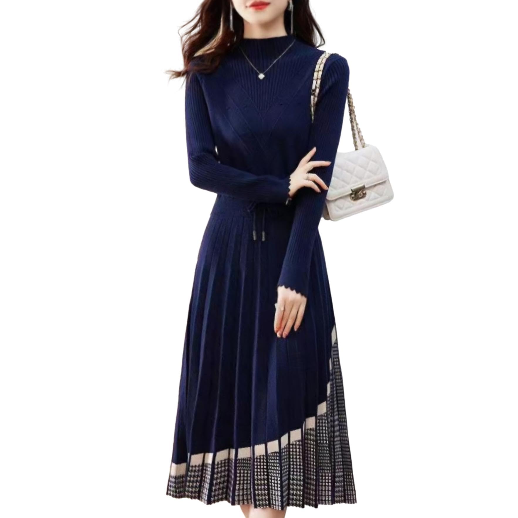 Pleated Glen Plaid Knit Midi Fit Boat J-Scott Women s Dress, Length, & Flare, Neck, Navy, JS161-NV-M
Pleated Glen Plaid Knit Midi Fit Boat J-Scott Women s Dress, Length, & Flare, Neck, Navy, JS161-NV-M