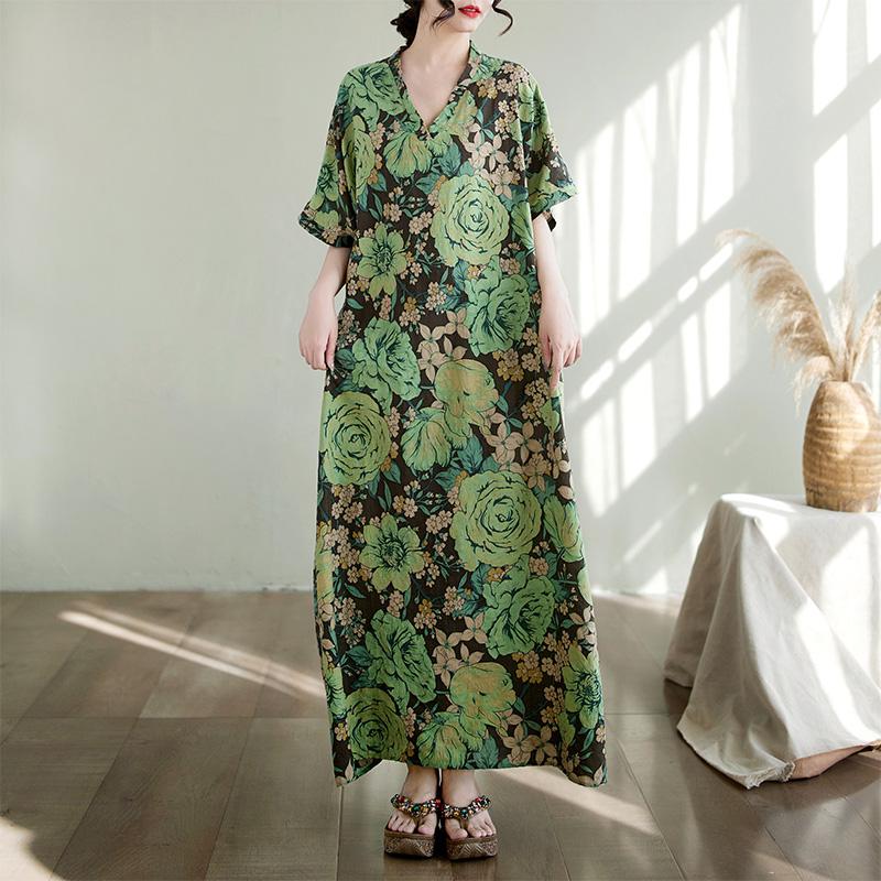 DIMANAF New 2025 Plus Size Summer Dress Women Flower Vintage Casual V-Neck Dress Loose Dress Maxi One Size зелёный
DIMANAF New 2025 Plus Size Summer Dress Women Flower Vintage Casual V-Neck Dress Loose Dress Maxi One Size зелёный