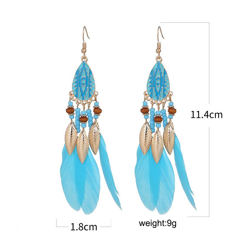 Wholesale Feather Tassel Drop Dangle Earrings For Women Bohemian Colorful Enamel Geometric Long Earrings Beads Handmade Zircon светло-синий
Wholesale Feather Tassel Drop Dangle Earrings For Women Bohemian Colorful Enamel Geometric Long Earrings Beads Handmade Zircon светло-синий