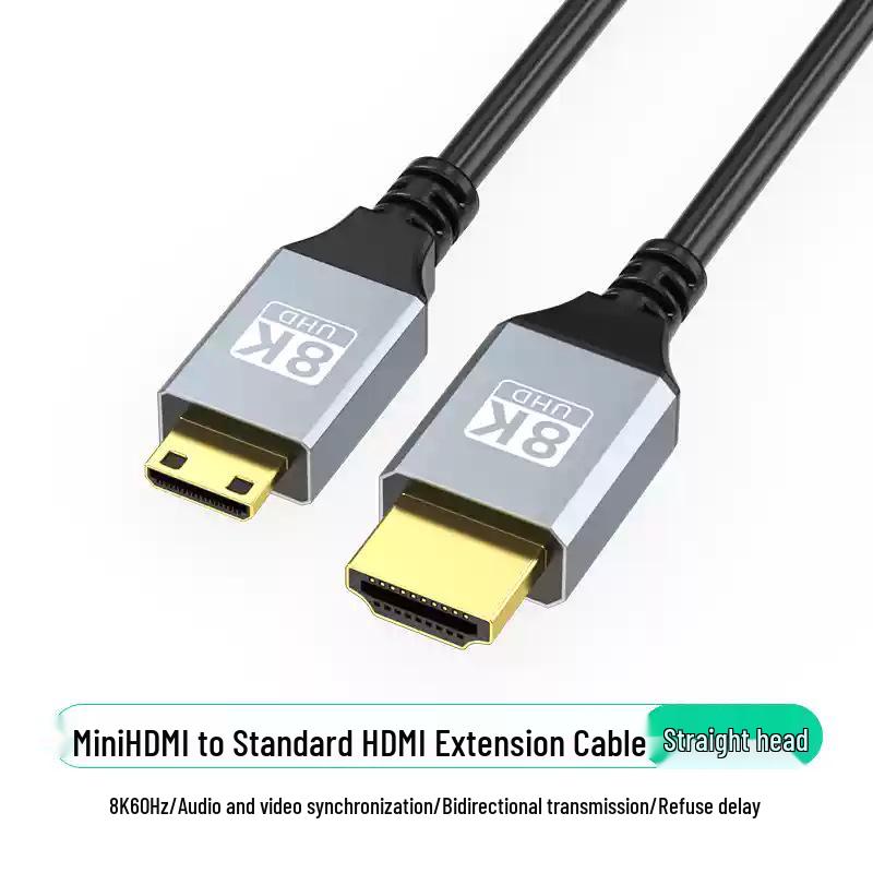 8K60Hz Mini HDMI to HDMI многонаправленный угловой кабель для камеры/ноутбука 0.5m
8K60Hz Mini HDMI to HDMI многонаправленный угловой кабель для камеры/ноутбука 0.5m