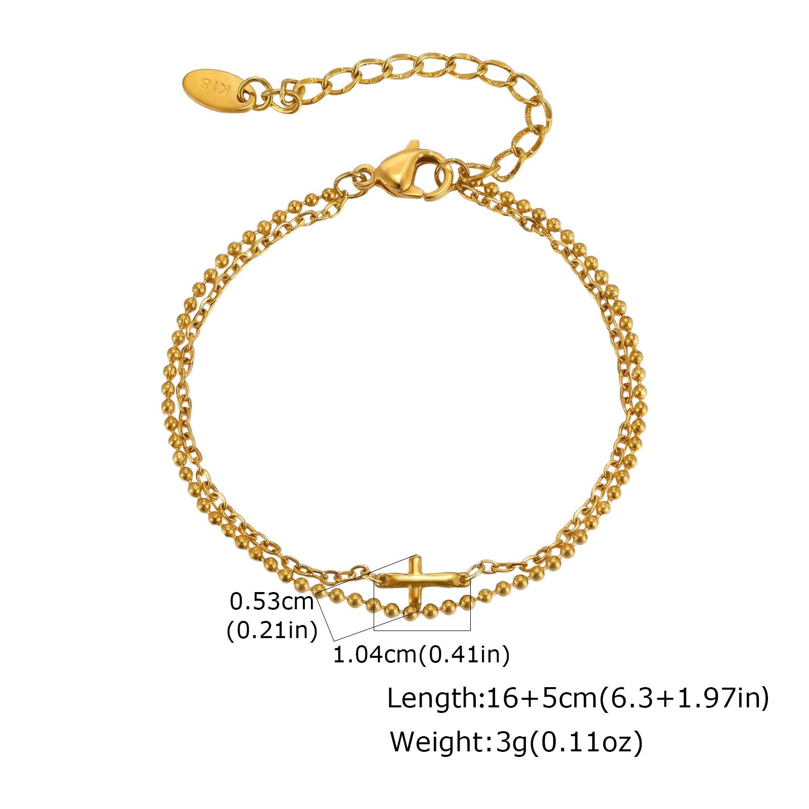 Women S Fashion Jewelry, Stainless Steel Cross Double Layer Bracelet Plated 18K Gold, Jewelry Br-2667 золотой
Women S Fashion Jewelry, Stainless Steel Cross Double Layer Bracelet Plated 18K Gold, Jewelry Br-2667 золотой