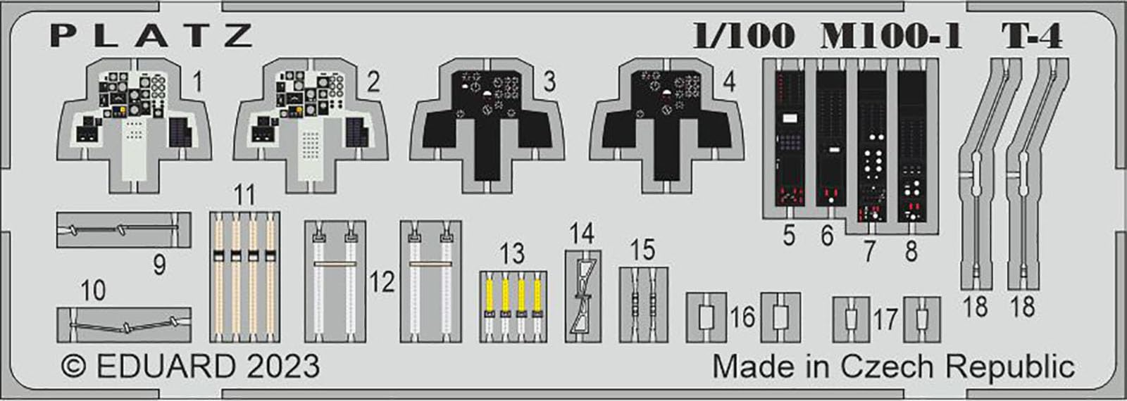 Platts parts for Air Force Пластиковые детали для модели 1/100 Фототравление Самооборона Т-4 М100-1
Platts parts for Air Force Пластиковые детали для модели 1/100 Фототравление Самооборона Т-4 М100-1
