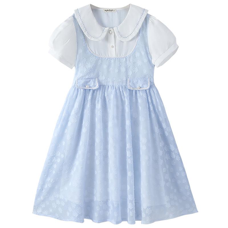 Girls Fashionable Cotton Dress for Summer, Children s Princess Blue Double-layered Dress 160cm світло-синій колір
Girls Fashionable Cotton Dress for Summer, Children s Princess Blue Double-layered Dress 160cm світло-синій колір