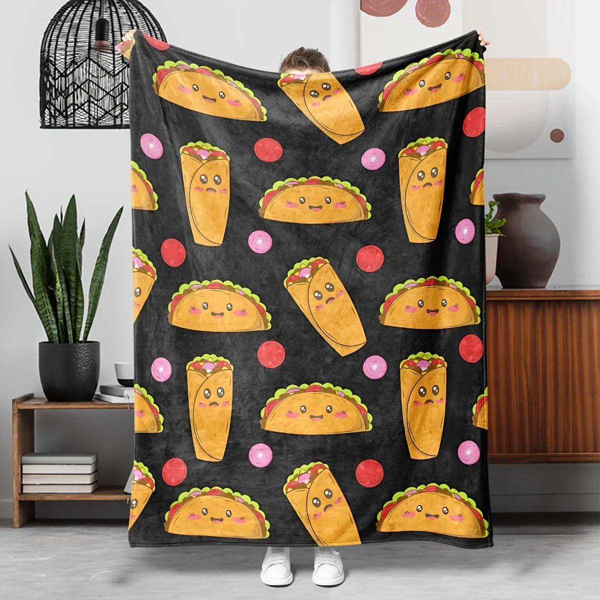 Halloween Gift Flannel Fleece Throw Blanket Taco Pattern Soft Warm Cozy for Sofa Bed Office x Inch Machine Washable 75x100cm
Halloween Gift Flannel Fleece Throw Blanket Taco Pattern Soft Warm Cozy for Sofa Bed Office x Inch Machine Washable 75x100cm
