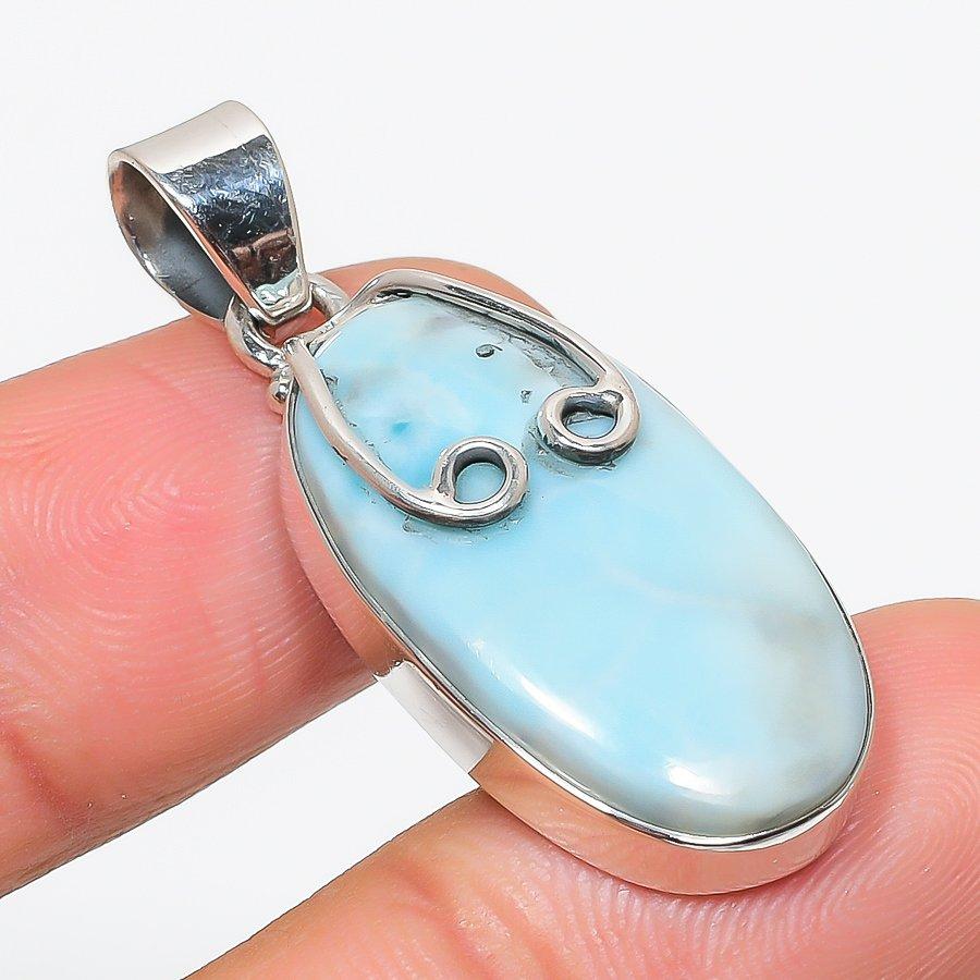 Подвеска из чистого серебра 925 пробы с драгоценным камнем Natural Republic Larimar, размер 1,75 дюйма m5b59
Подвеска из чистого серебра 925 пробы с драгоценным камнем Natural Republic Larimar, размер 1,75 дюйма m5b59