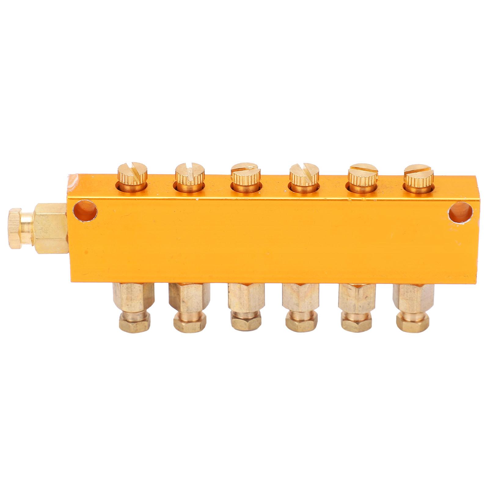 Oil Distributor Adjustable Brass Lube Piston Separator Divider Valve Lubrication System1 in 6 out
Oil Distributor Adjustable Brass Lube Piston Separator Divider Valve Lubrication System1 in 6 out