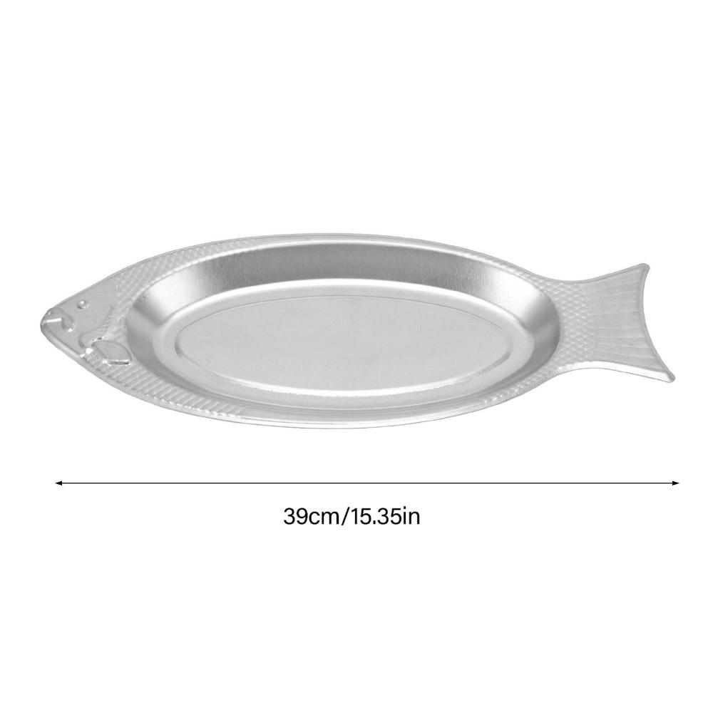 Decorative Fish Shaped Plate Thick Food Tray Kitchen Tools Fish Serving Platter Home Restaurant L срібний
Decorative Fish Shaped Plate Thick Food Tray Kitchen Tools Fish Serving Platter Home Restaurant L срібний