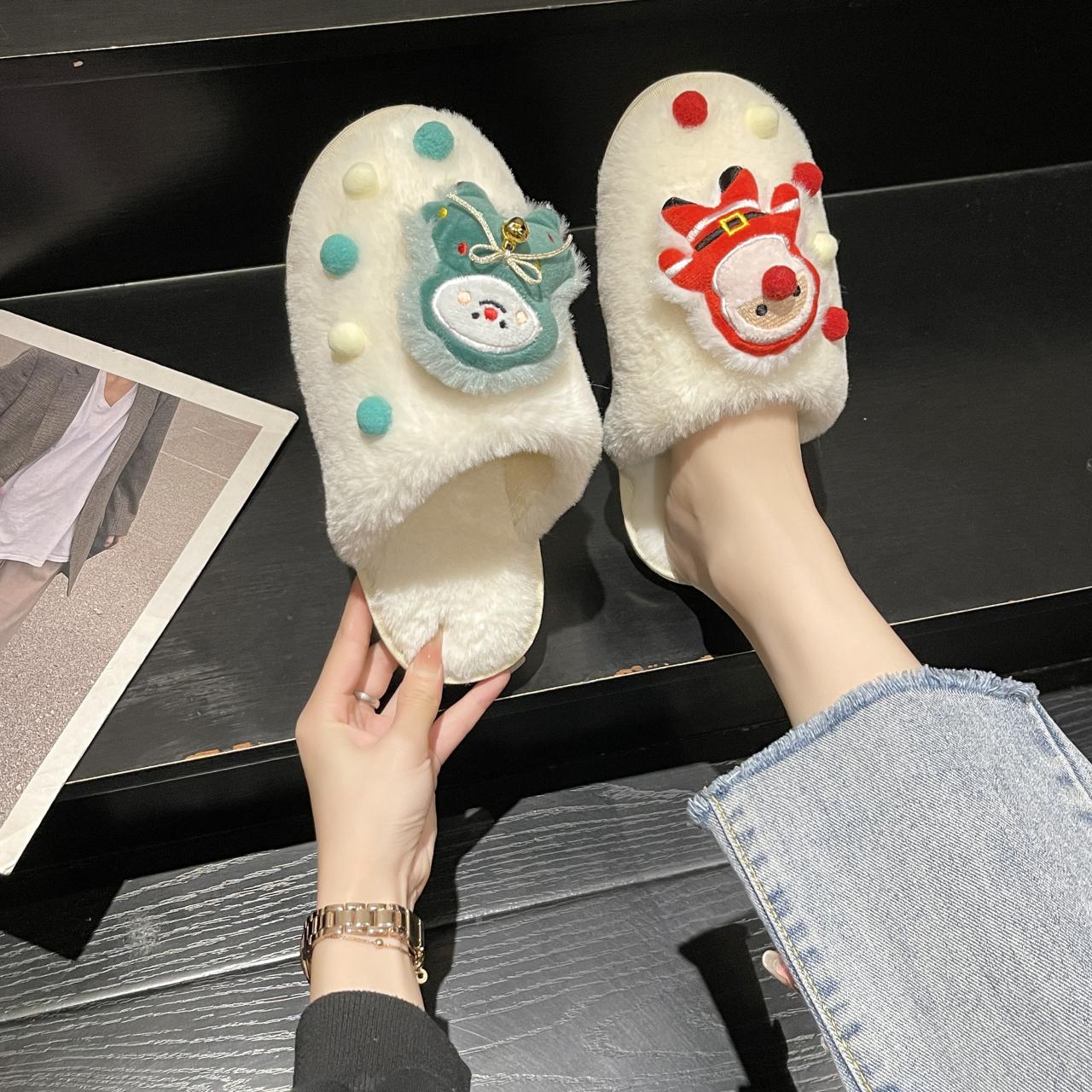 Модные зимние женские теплые и пушистые домашние рождественские декоративные пушистые хлопковые тапочки 42-43 белый
Модные зимние женские теплые и пушистые домашние рождественские декоративные пушистые хлопковые тапочки 42-43 белый