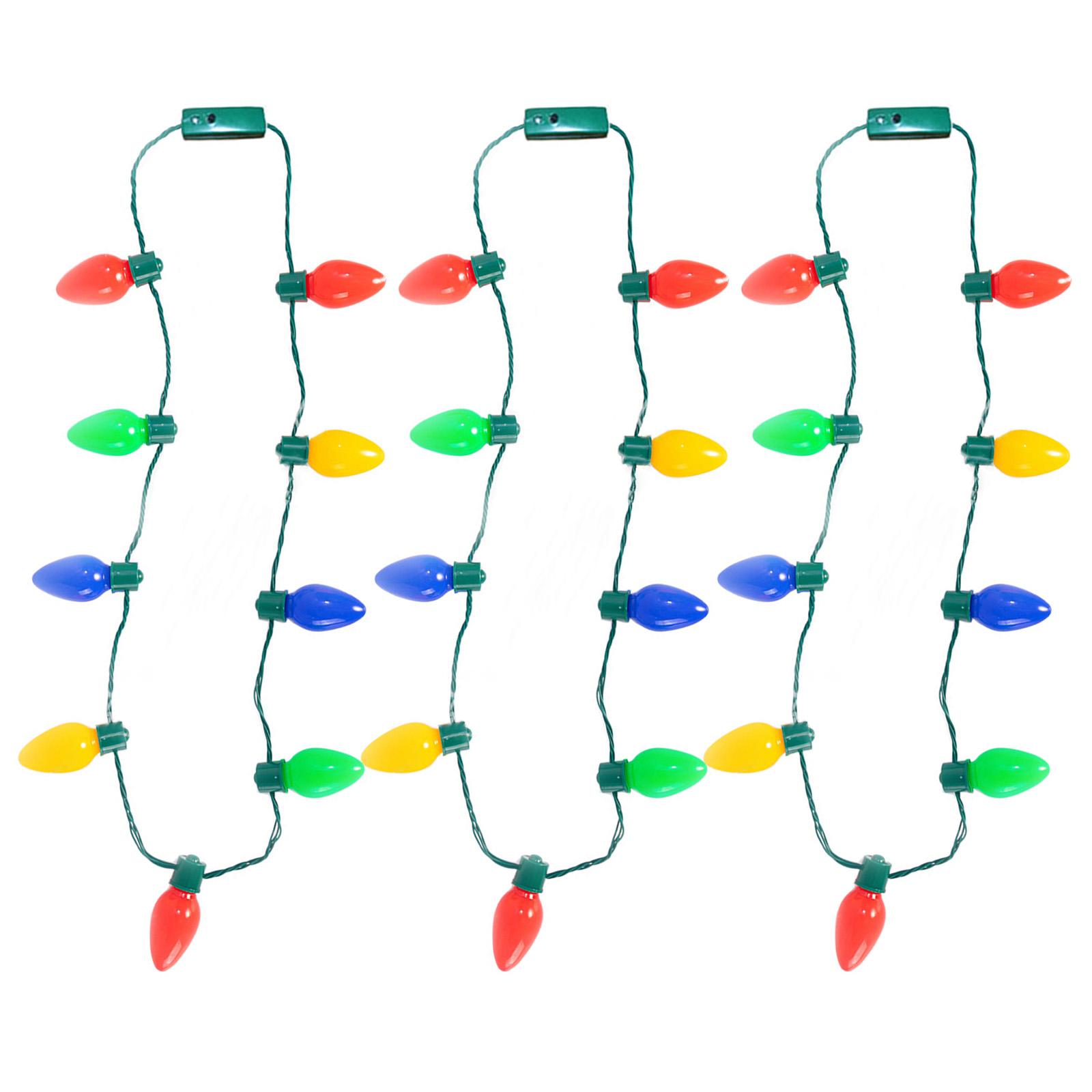 Light Up Christmas Necklace Pack with Colorful LED Lights for Festive Party Decorations Glow Necklace
Light Up Christmas Necklace Pack with Colorful LED Lights for Festive Party Decorations Glow Necklace