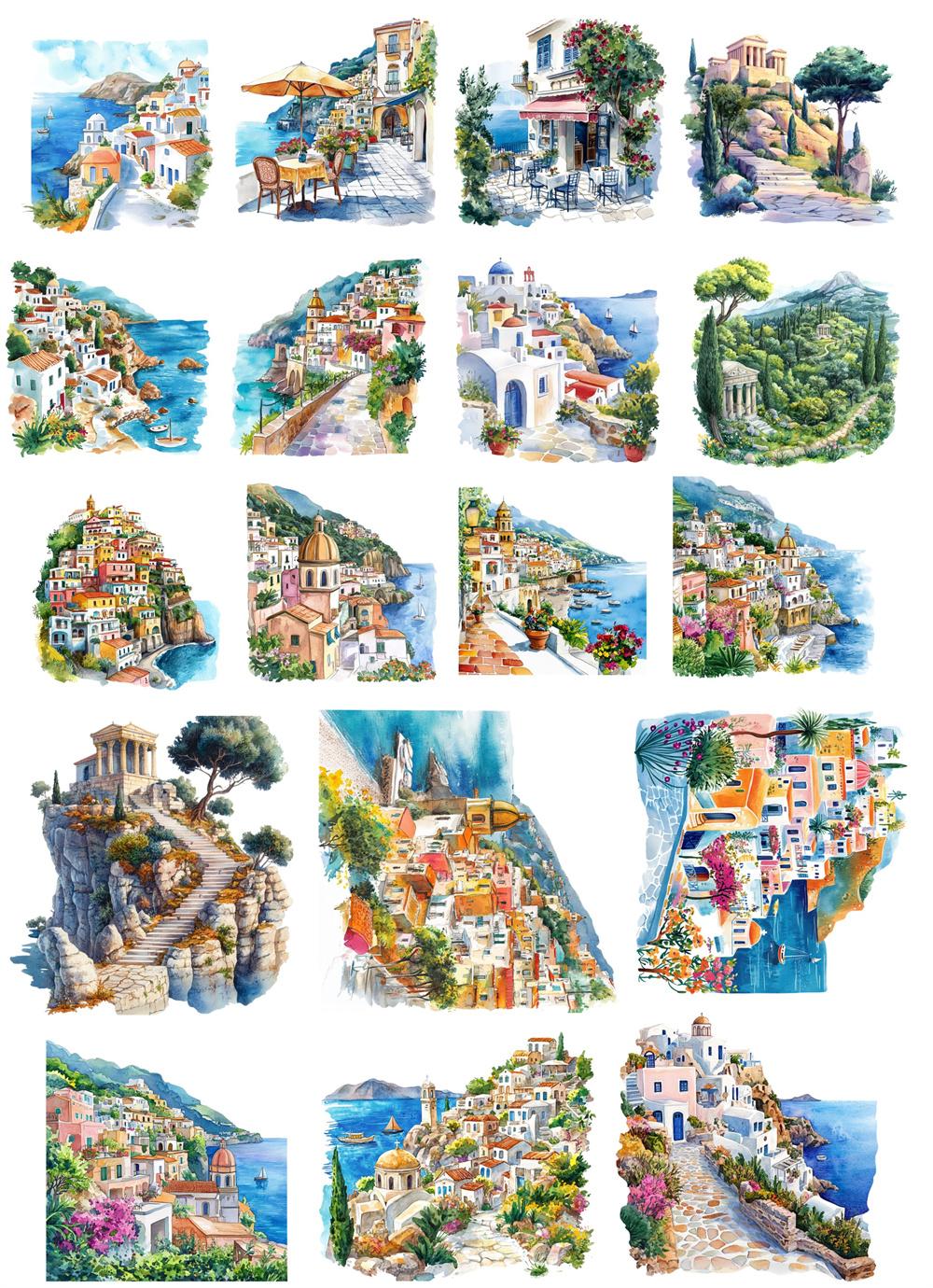 18pcs Anime Watercolor Greek island scenery Paper Stickers, for Luggage, Notebook, Diary, Album Decoration, DIY stationery белый
18pcs Anime Watercolor Greek island scenery Paper Stickers, for Luggage, Notebook, Diary, Album Decoration, DIY stationery белый