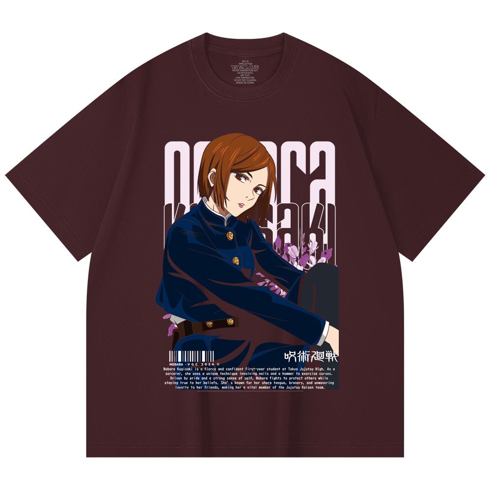 230 Gsm 100% Cotton Jujutsu Kaisen V36 Nobara Black Print Unisex Heavy Cotton T Shirt 2XL вина червоного кольору
230 Gsm 100% Cotton Jujutsu Kaisen V36 Nobara Black Print Unisex Heavy Cotton T Shirt 2XL вина червоного кольору