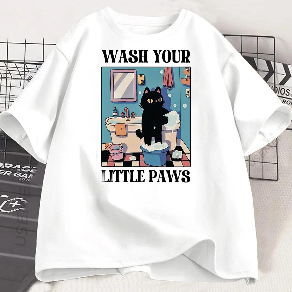 WHITE Funny Cat Bathroom T Shirt Cute Black Cat Print Tee Casual with Humorous Quote for Cat Lovers Summer Exclusive S
WHITE Funny Cat Bathroom T Shirt Cute Black Cat Print Tee Casual with Humorous Quote for Cat Lovers Summer Exclusive S
