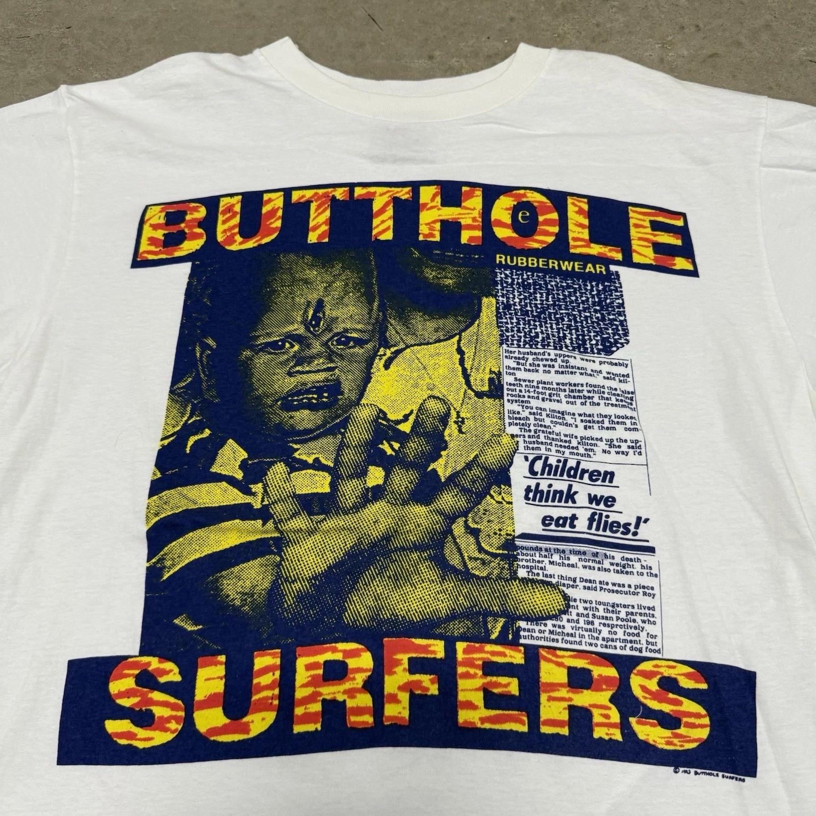 Vintage Butthole Surfers Band T T-Shirt “We Eat Flies” Concert Date ONEITA REPRINT M
Vintage Butthole Surfers Band T T-Shirt “We Eat Flies” Concert Date ONEITA REPRINT M