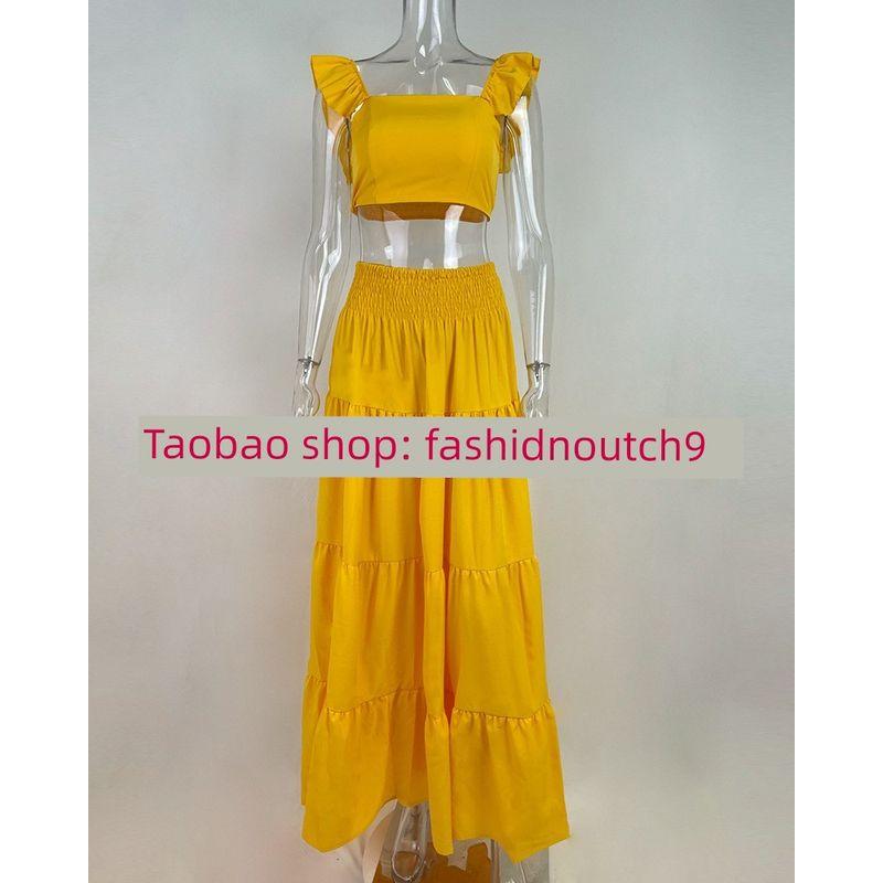 2025 Сексуальный сарафан на бретелях Модный повседневный комплект Yellow M
2025 Сексуальный сарафан на бретелях Модный повседневный комплект Yellow M