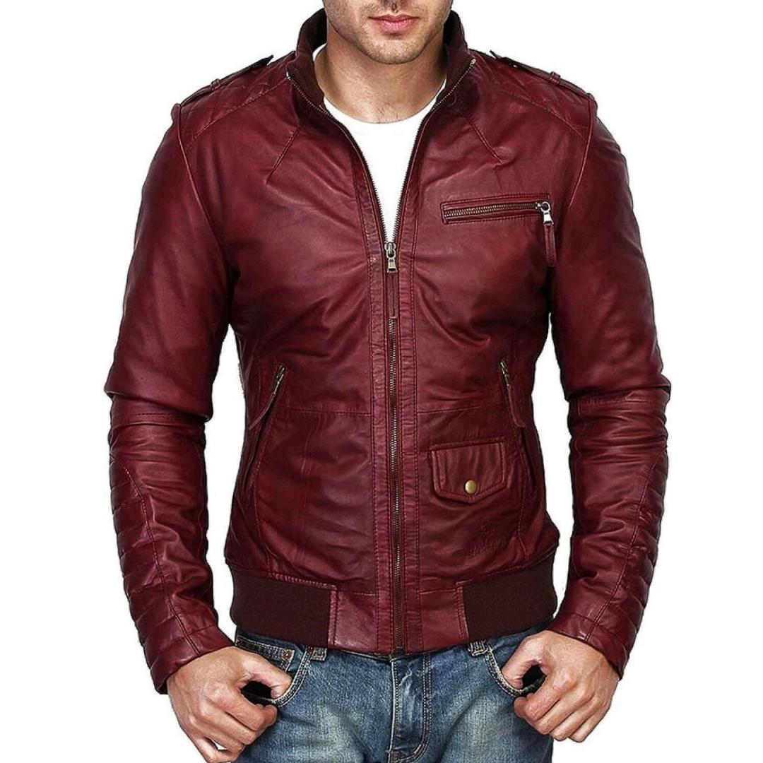 NOORA Men s Real Lambskin Leather Jacket ST095 XXXL малиновий
NOORA Men s Real Lambskin Leather Jacket ST095 XXXL малиновий
