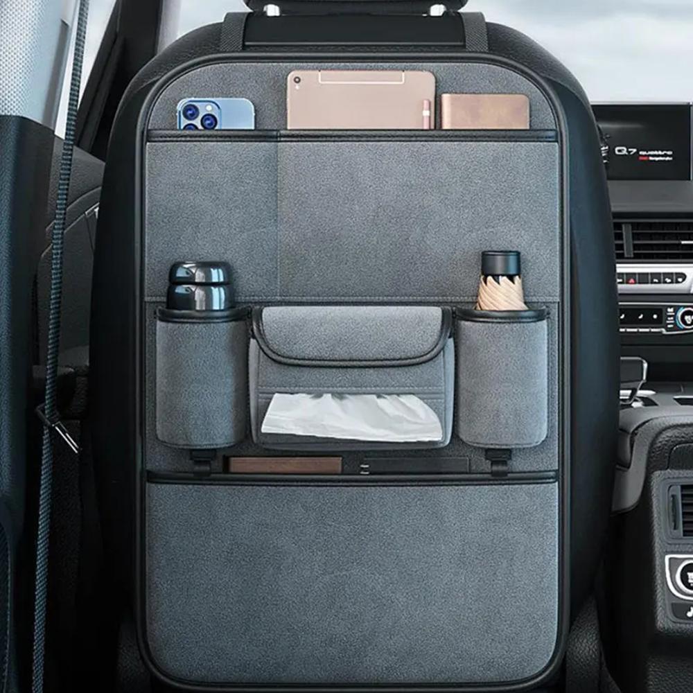AUTOCOLOR Suede Car Seat Back Organizer Tissue Cup Holder Multi-Pocket Storage Bag with Hook Grey
AUTOCOLOR Suede Car Seat Back Organizer Tissue Cup Holder Multi-Pocket Storage Bag with Hook Grey