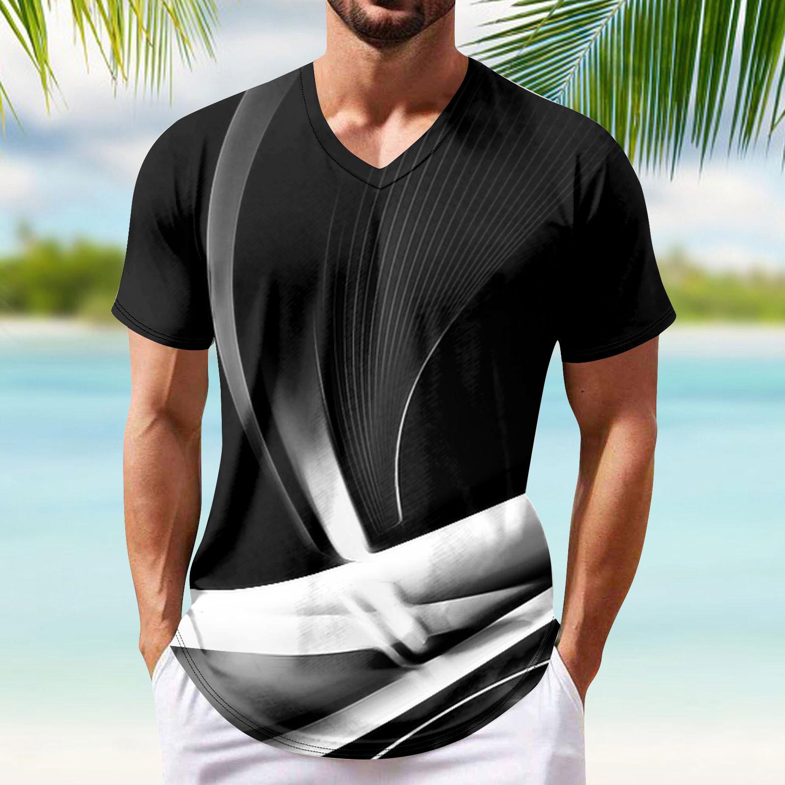 Летняя мужская популярная футболка с v-образным вырезом и короткими рукавами с принтом L чёрный
Летняя мужская популярная футболка с v-образным вырезом и короткими рукавами с принтом L чёрный