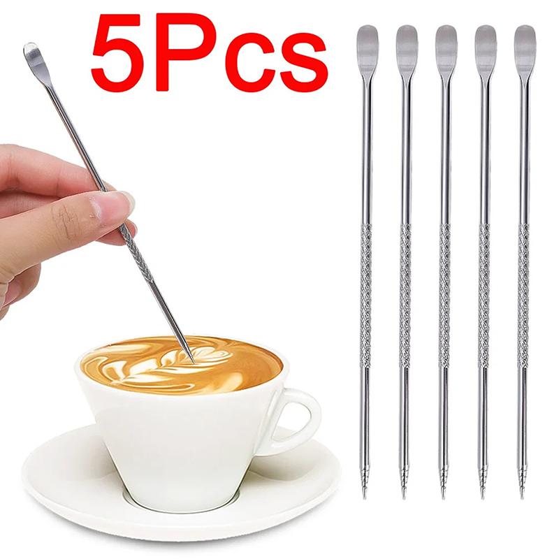 5Pcs 304 Stainless Steel Coffee Art Pen Coffee Stitch Latte Pull Flower Needle Carved Stick Coffee Decorating Art Pen 5Pcs
5Pcs 304 Stainless Steel Coffee Art Pen Coffee Stitch Latte Pull Flower Needle Carved Stick Coffee Decorating Art Pen 5Pcs