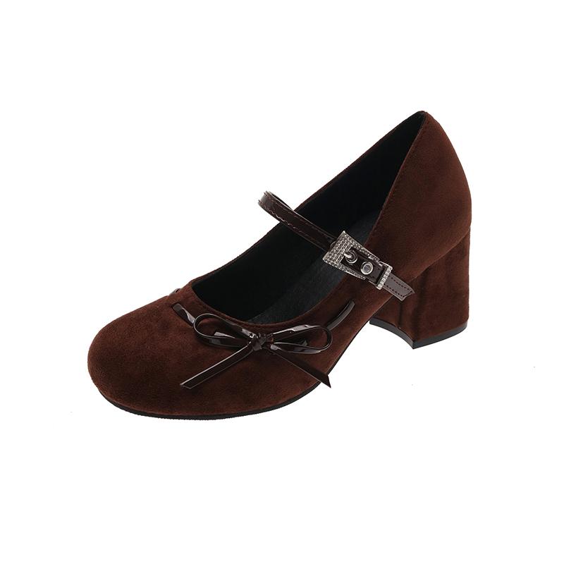 Vintage Mary Jane Shoes Women Spring New Versatile Bow Block Heel Temperament High Heels 40 коричневий
Vintage Mary Jane Shoes Women Spring New Versatile Bow Block Heel Temperament High Heels 40 коричневий