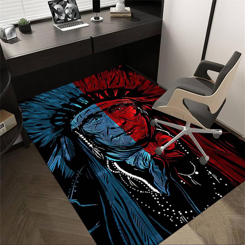 1PC Native American, Headdress Extra Large Non-Slip Floor carpet, Office, family, bedroom, Studio - Large Area Rug Indoor Rugs, Vibrant Colors-A268 60cm by 90cm
1PC Native American, Headdress Extra Large Non-Slip Floor carpet, Office, family, bedroom, Studio - Large Area Rug Indoor Rugs, Vibrant Colors-A268 60cm by 90cm