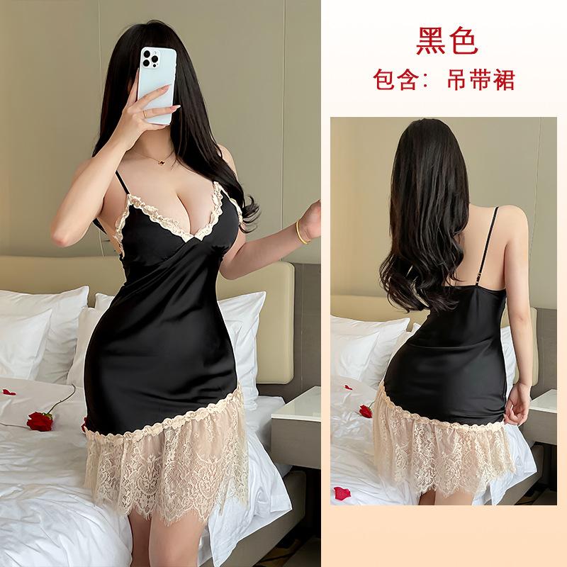 Сексуальная женская пижама водорастворимый цветок сексуальное искушение женская атласная юбка на подтяжках кружево сращивание одежда L
Сексуальная женская пижама водорастворимый цветок сексуальное искушение женская атласная юбка на подтяжках кружево сращивание одежда L