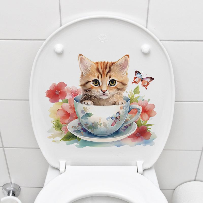 Cute Cat Wall Stickers Waterproof Vinyl Decals Tea Cup Design Pet Store Decor Bathroom Kitchen Removable Peel Stick Home Decor 30x30CM різнокольоровий
Cute Cat Wall Stickers Waterproof Vinyl Decals Tea Cup Design Pet Store Decor Bathroom Kitchen Removable Peel Stick Home Decor 30x30CM різнокольоровий