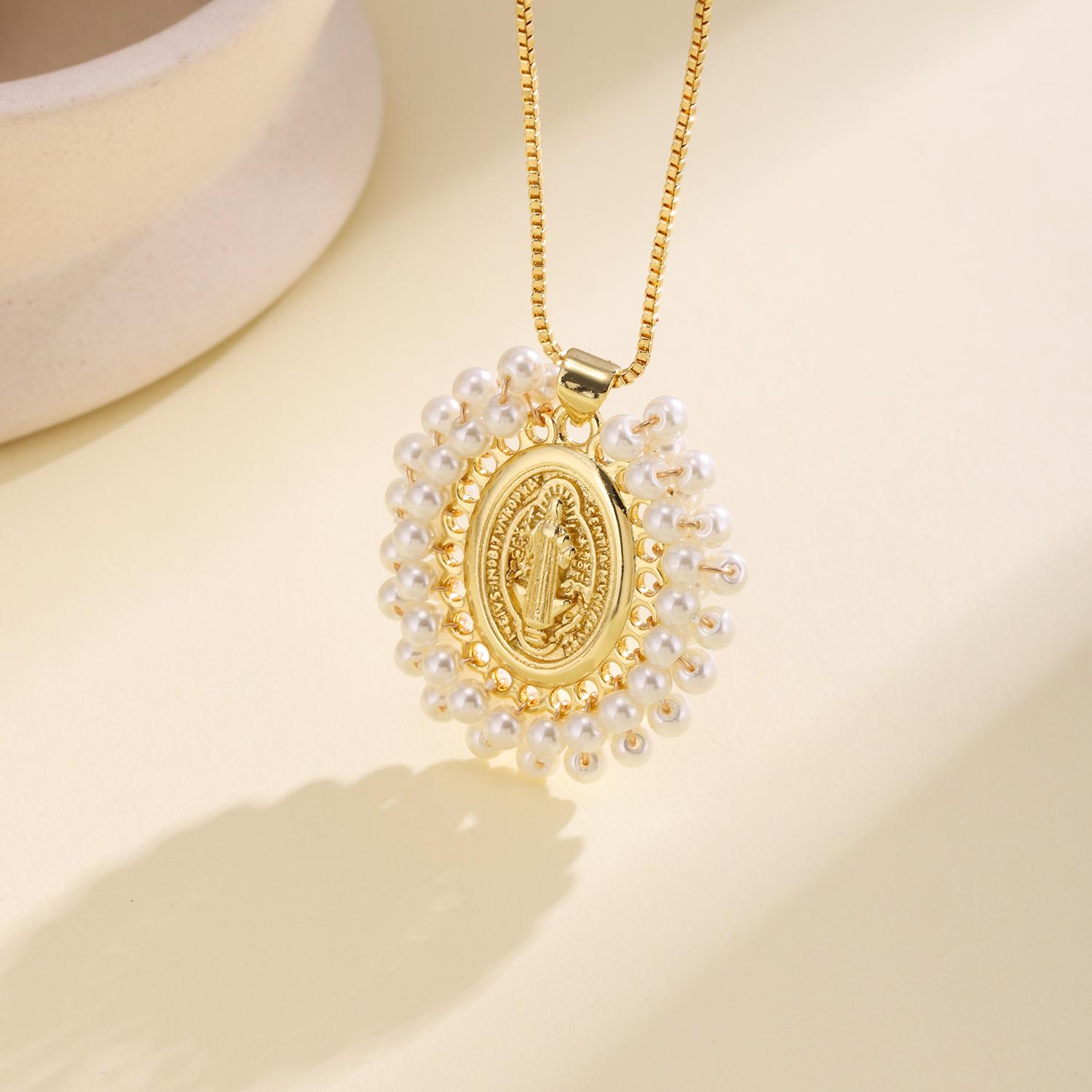 Nidin Vintage Virgin Mary & Cross Necklace With Pearl Catholic Medallion Pendant Dainty Faith Layering Jewelry For Women Men
Nidin Vintage Virgin Mary & Cross Necklace With Pearl Catholic Medallion Pendant Dainty Faith Layering Jewelry For Women Men