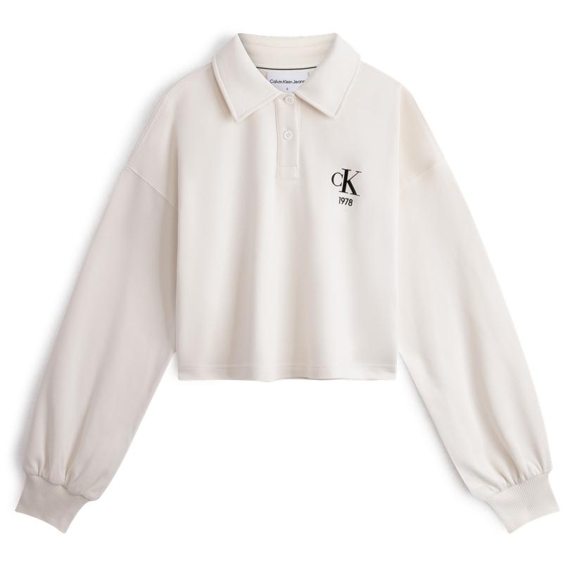 CALVIN KLEIN Jeans Flocked Letter Half Placket Polo Neck Pullover Sweatshirt Women Milk White J222301 M
CALVIN KLEIN Jeans Flocked Letter Half Placket Polo Neck Pullover Sweatshirt Women Milk White J222301 M