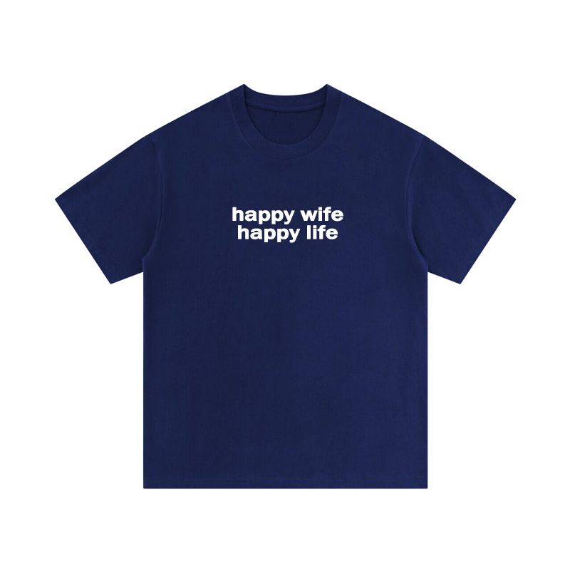 Happywifehappylife Fun English Summer New Couple Short-sleeved T-shirt for Men and Women Pure Cotton T-shirt 4XL
Happywifehappylife Fun English Summer New Couple Short-sleeved T-shirt for Men and Women Pure Cotton T-shirt 4XL