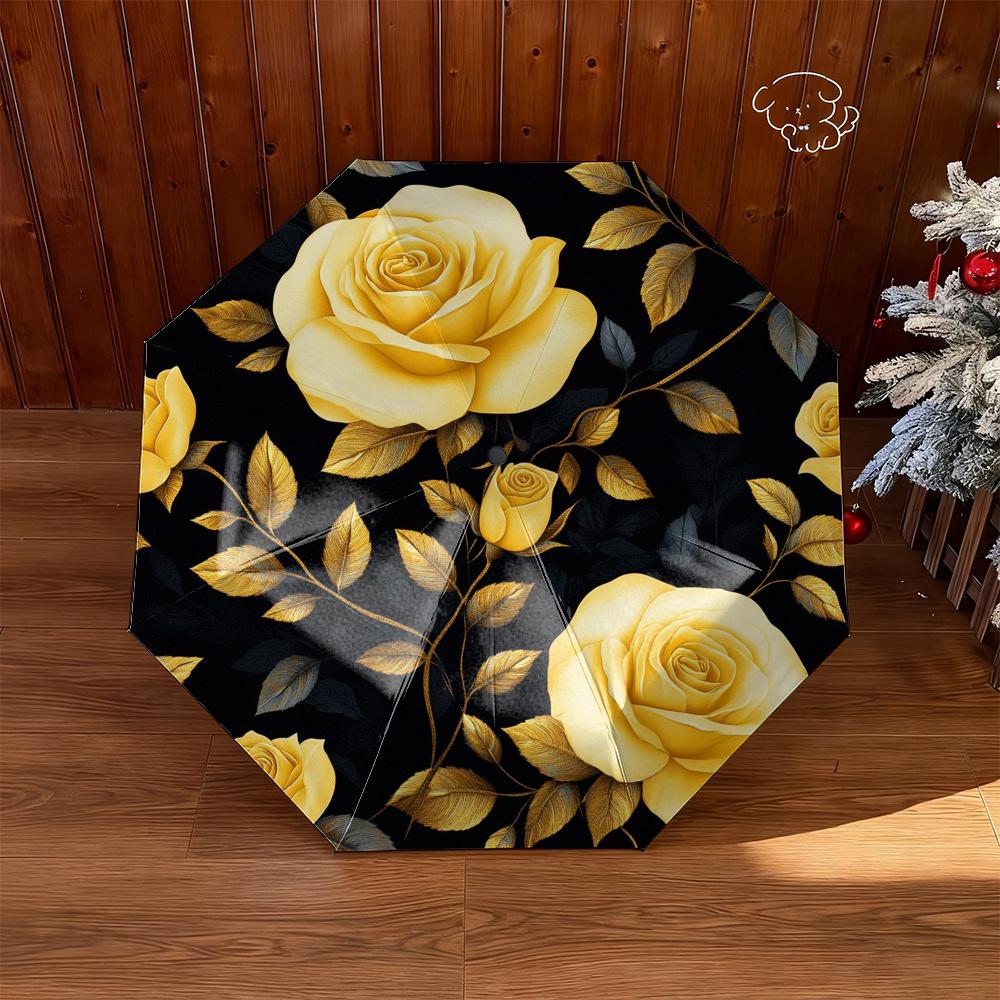 1 Open/Close Flower Umbrella with Yellow Rose Print on Black - Folding/Unfolding, Portable Compact Umbrella Suitable for Trave (as the picture,iron&8K)
1 Open/Close Flower Umbrella with Yellow Rose Print on Black - Folding/Unfolding, Portable Compact Umbrella Suitable for Trave (as the picture,iron&8K)