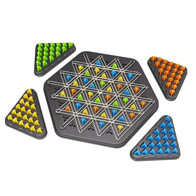 Chain Triangle Chess Game Triangle Rubber Band Game Educational Interactive Game Set Suitable for Family Party Gifts
Chain Triangle Chess Game Triangle Rubber Band Game Educational Interactive Game Set Suitable for Family Party Gifts