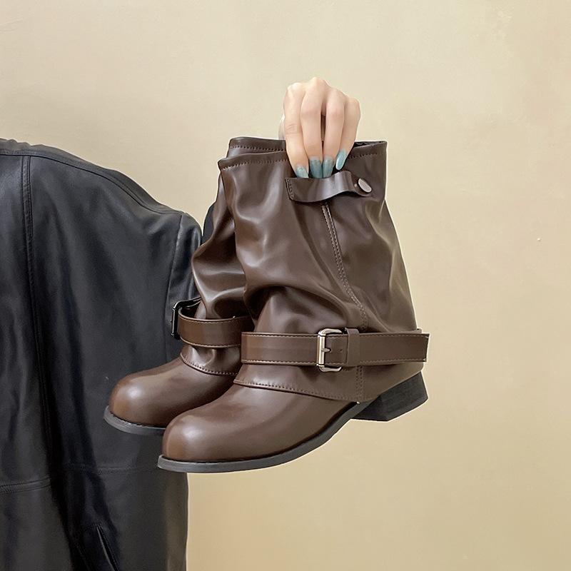 Ретро плиссированная пряжка ремня толстый каблук короткие ботинки осень и зима чувство дизайна модные нишевые универсальные кожаные ботинки тонкие ботинки для верховой езды 40 коричневый
Ретро плиссированная пряжка ремня толстый каблук короткие ботинки осень и зима чувство дизайна модные нишевые универсальные кожаные ботинки тонкие ботинки для верховой езды 40 коричневый