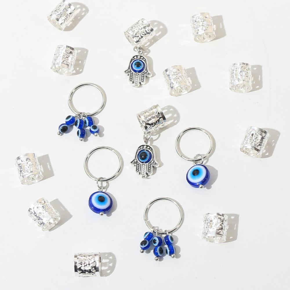 16pcs Hair Braiding Hollow Out Hair Ring Evil Eye Hair Braid Tubes Dreadlocks Beads Decor 16Pcs срібний
16pcs Hair Braiding Hollow Out Hair Ring Evil Eye Hair Braid Tubes Dreadlocks Beads Decor 16Pcs срібний