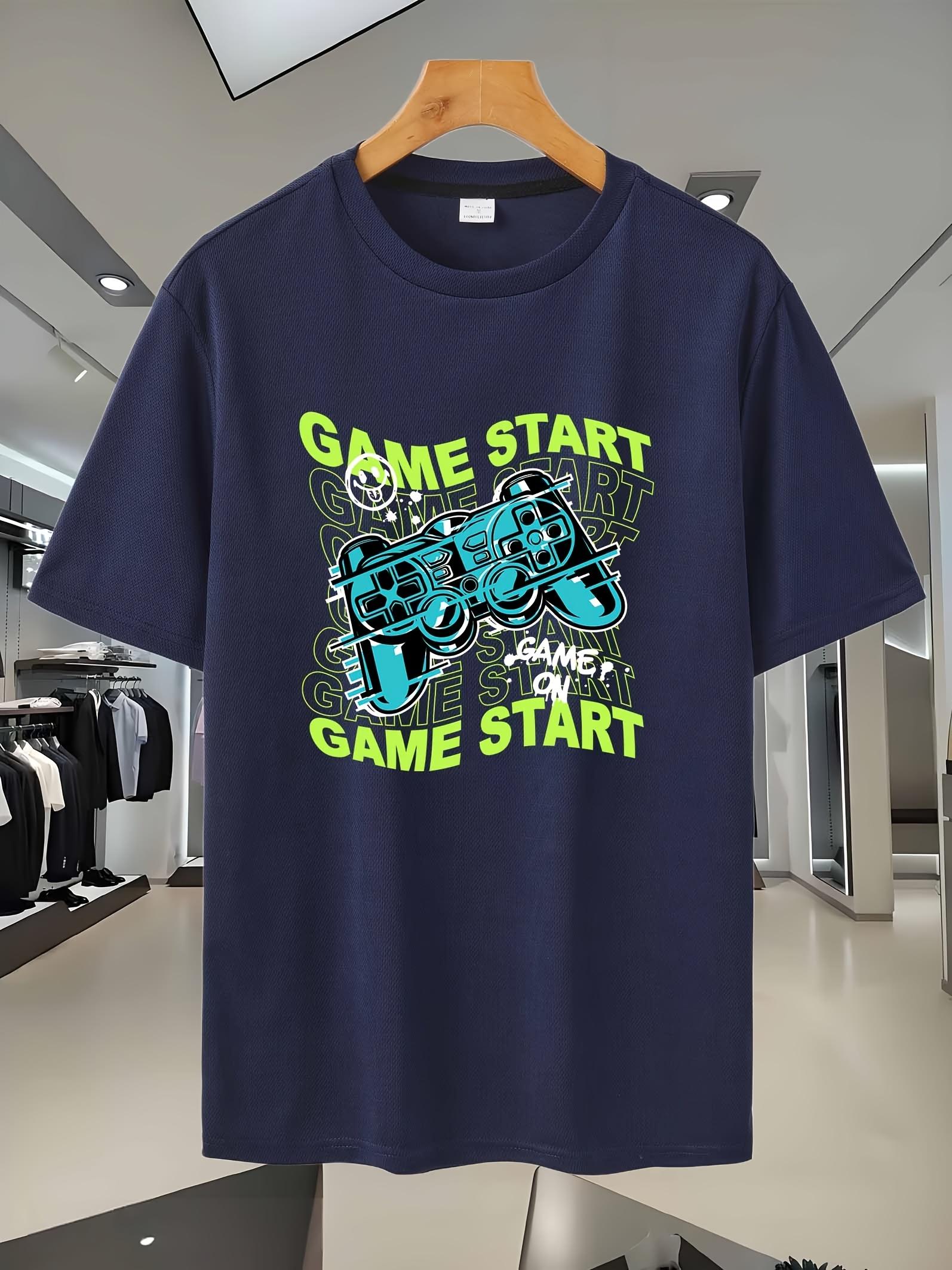 78C Breathable Mesh Gaming Graphic T-shirt - Sporty Casual Short Sleeve Tee with Neon Green Controller Print M
78C Breathable Mesh Gaming Graphic T-shirt - Sporty Casual Short Sleeve Tee with Neon Green Controller Print M
