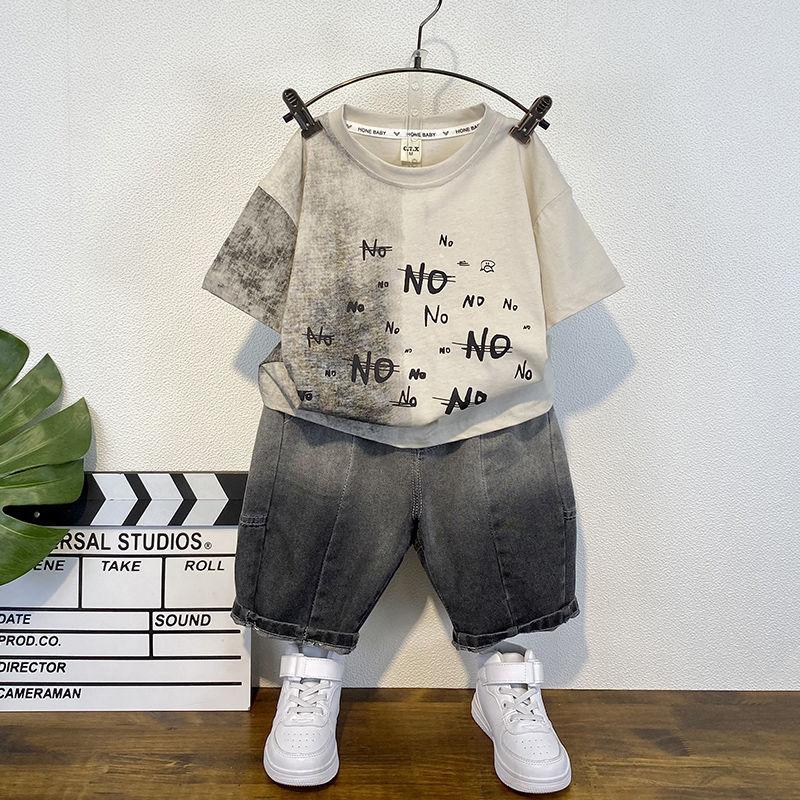 Baby Boys Summer Sets Children s Clothing Short-Sleeved Letter T-Shirt & Denim Shorts Kids Boys Outfits Clothes 2-11Y 150 хакі
Baby Boys Summer Sets Children s Clothing Short-Sleeved Letter T-Shirt & Denim Shorts Kids Boys Outfits Clothes 2-11Y 150 хакі