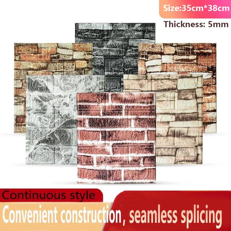 5/10pcs 3D Wall Stickers Self Adhesive Wallpaper Panel Home Decor Living Room Bedroom Decoration Bathroom Kitchen House Sticker 5pcs 38cmx35cmx5mm
5/10pcs 3D Wall Stickers Self Adhesive Wallpaper Panel Home Decor Living Room Bedroom Decoration Bathroom Kitchen House Sticker 5pcs 38cmx35cmx5mm
