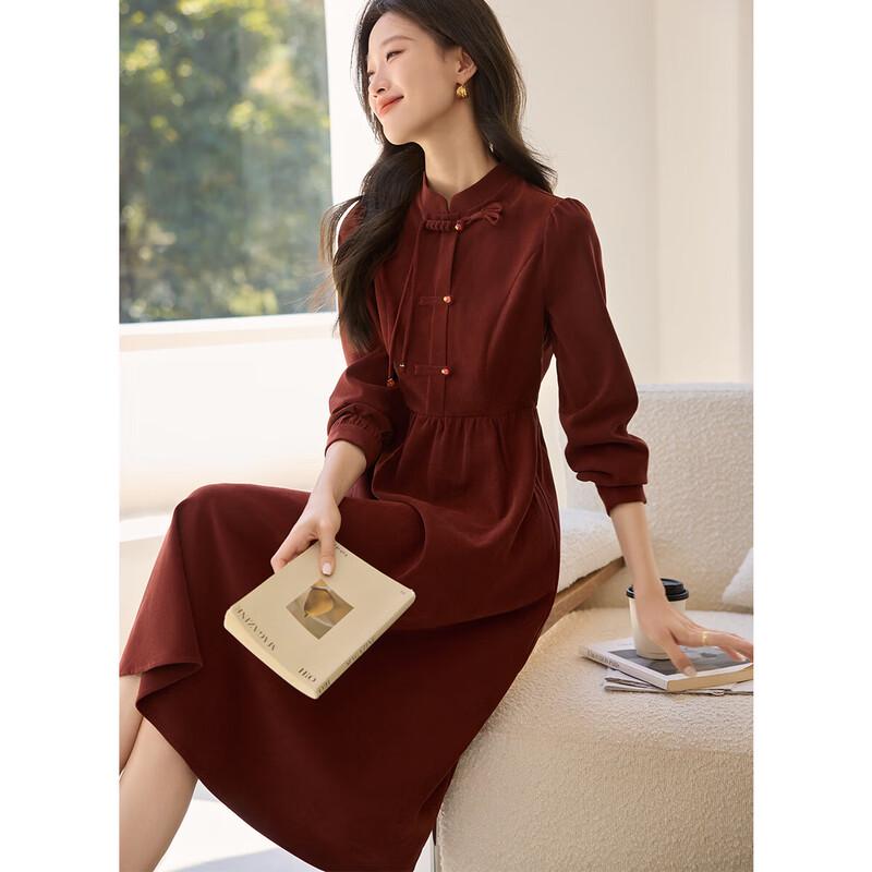 Elegant Retro Chinese Stand Collar A-Line Dress S
Elegant Retro Chinese Stand Collar A-Line Dress S