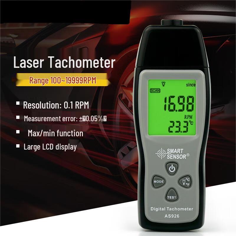 AS926 Digital Tachometer CN plug (adapter included)
AS926 Digital Tachometer CN plug (adapter included)