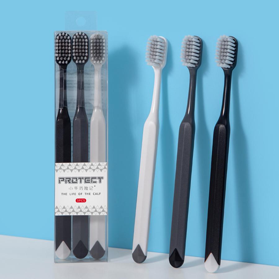 3-pack Premium Soft bristle toothbrush Adult medium large brush head designed to clean more thoroughly
3-pack Premium Soft bristle toothbrush Adult medium large brush head designed to clean more thoroughly