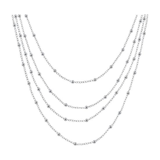 Женское ожерелье с многослойной цепочкой из бисера и полыми бусинами, ожерелье для свитера, повседневное, для выпускного вечера, украшения на шею серебряный
Женское ожерелье с многослойной цепочкой из бисера и полыми бусинами, ожерелье для свитера, повседневное, для выпускного вечера, украшения на шею серебряный