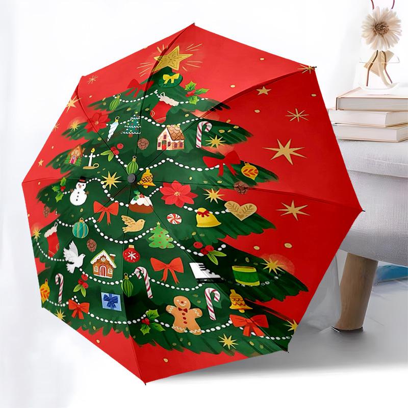 1pc Christmas Tree with Snowman Decoration Automatic Folding Umbrella, Portable 3-Fold Design with 8-Iron Frame for Outdoor Use, Festive Gift for Fans
1pc Christmas Tree with Snowman Decoration Automatic Folding Umbrella, Portable 3-Fold Design with 8-Iron Frame for Outdoor Use, Festive Gift for Fans