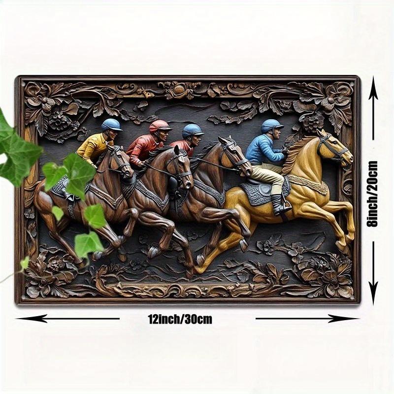 2d Flat 30*20cm, Vintage Horse Racing Jockey Wooden Wall Art, Wooden Sign Farmhouse Decor, Perfect for Room Decor, Kitchen, Garden, Bedroom, Cafe, Bar 30*20cm
2d Flat 30*20cm, Vintage Horse Racing Jockey Wooden Wall Art, Wooden Sign Farmhouse Decor, Perfect for Room Decor, Kitchen, Garden, Bedroom, Cafe, Bar 30*20cm