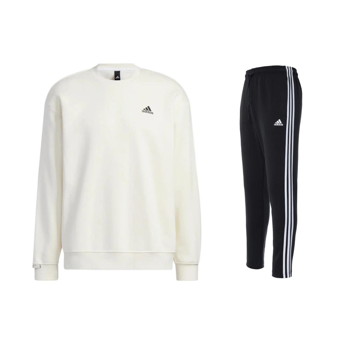 Adidas Solid Color Logo Print Round Neck Pullover Long Sleeve Top Comfortable Mid Waist Drawstring Pants Casual Sports Suit Men suit IB2713+FK6884 M
Adidas Solid Color Logo Print Round Neck Pullover Long Sleeve Top Comfortable Mid Waist Drawstring Pants Casual Sports Suit Men suit IB2713+FK6884 M