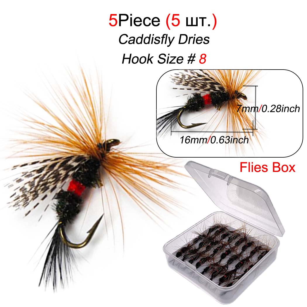 5/10/20/25 шт./кор. ручейник сушит рыболовная приманка нахлыстом, искусственная приманка для насекомых, форель, искусственная приманка для ловли нахлыстом 5Pcs-With Flies Box
5/10/20/25 шт./кор. ручейник сушит рыболовная приманка нахлыстом, искусственная приманка для насекомых, форель, искусственная приманка для ловли нахлыстом 5Pcs-With Flies Box