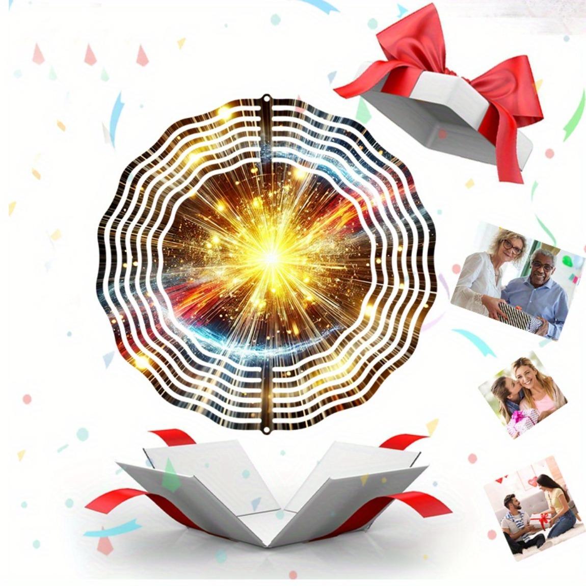 Wind-Powered 3D Mandala Wind Chime, Big Bang Art Inspired Rotating Metal Sculpture for Garden, Terrace & Home Decor – Battery-Free Hanging Ornament 01A
Wind-Powered 3D Mandala Wind Chime, Big Bang Art Inspired Rotating Metal Sculpture for Garden, Terrace & Home Decor – Battery-Free Hanging Ornament 01A